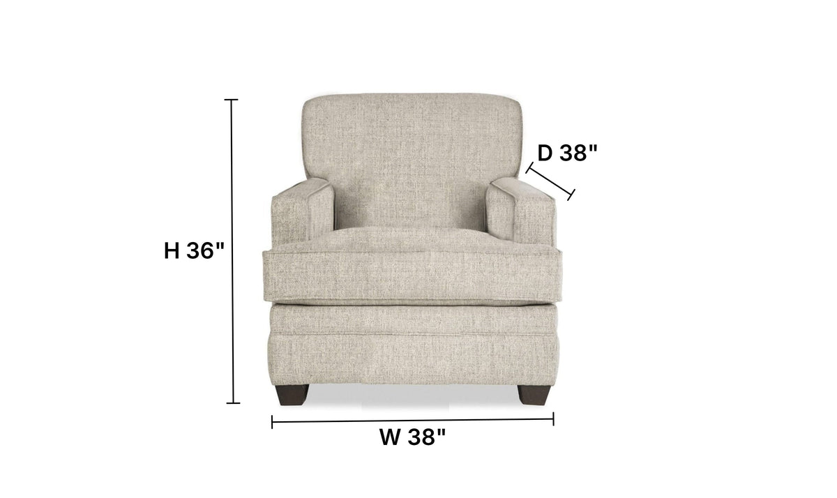 Sofa in Fabric with Tufted Back and Wooden Legs