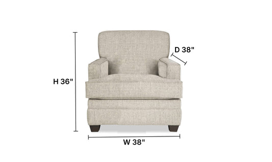 Sofa in Fabric with Tufted Back and Wooden Legs