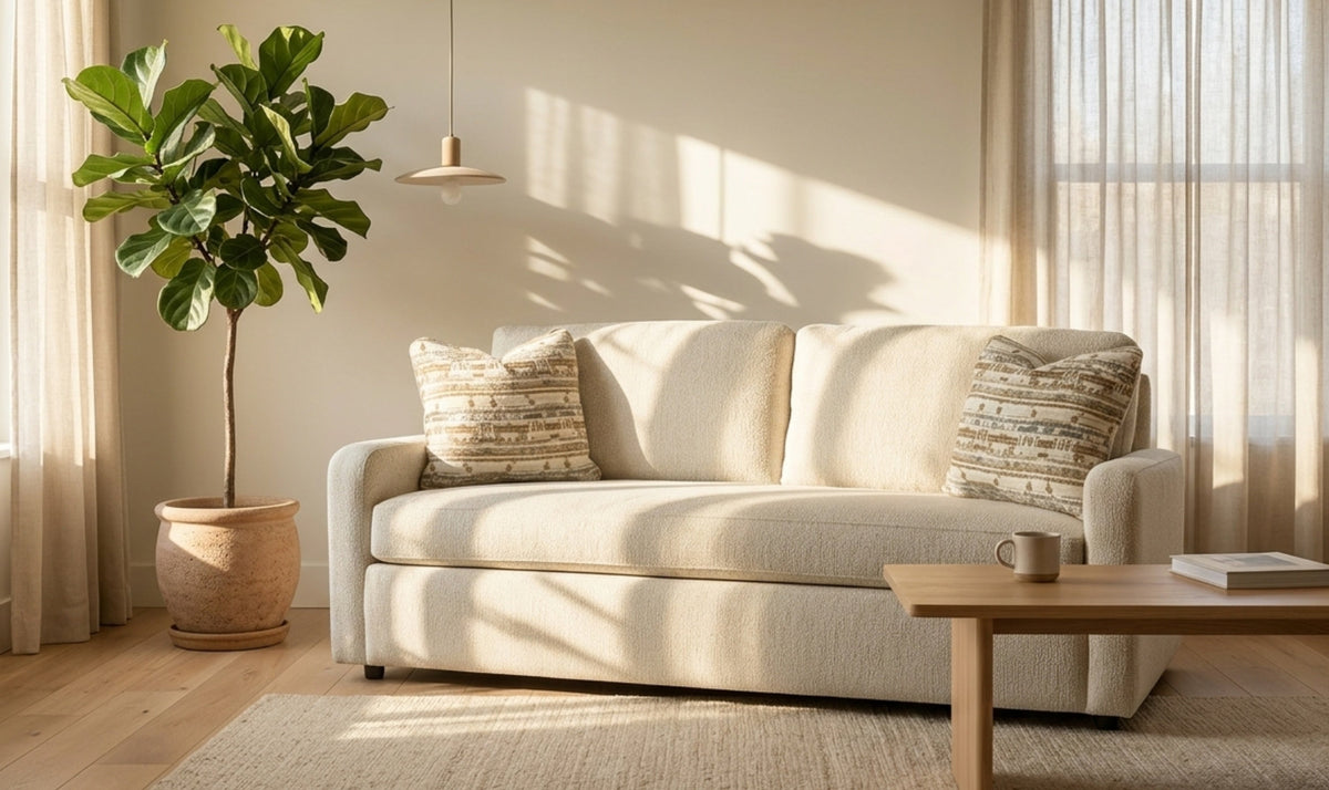 Briarwood Sofa in Rich Walnut Finish with Sleek Lines