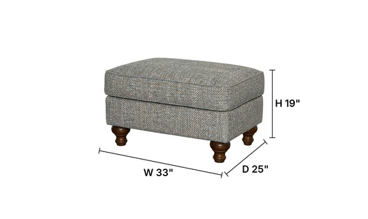 Fairview Sofa in Plush Fabric with Elegant Curved Arms