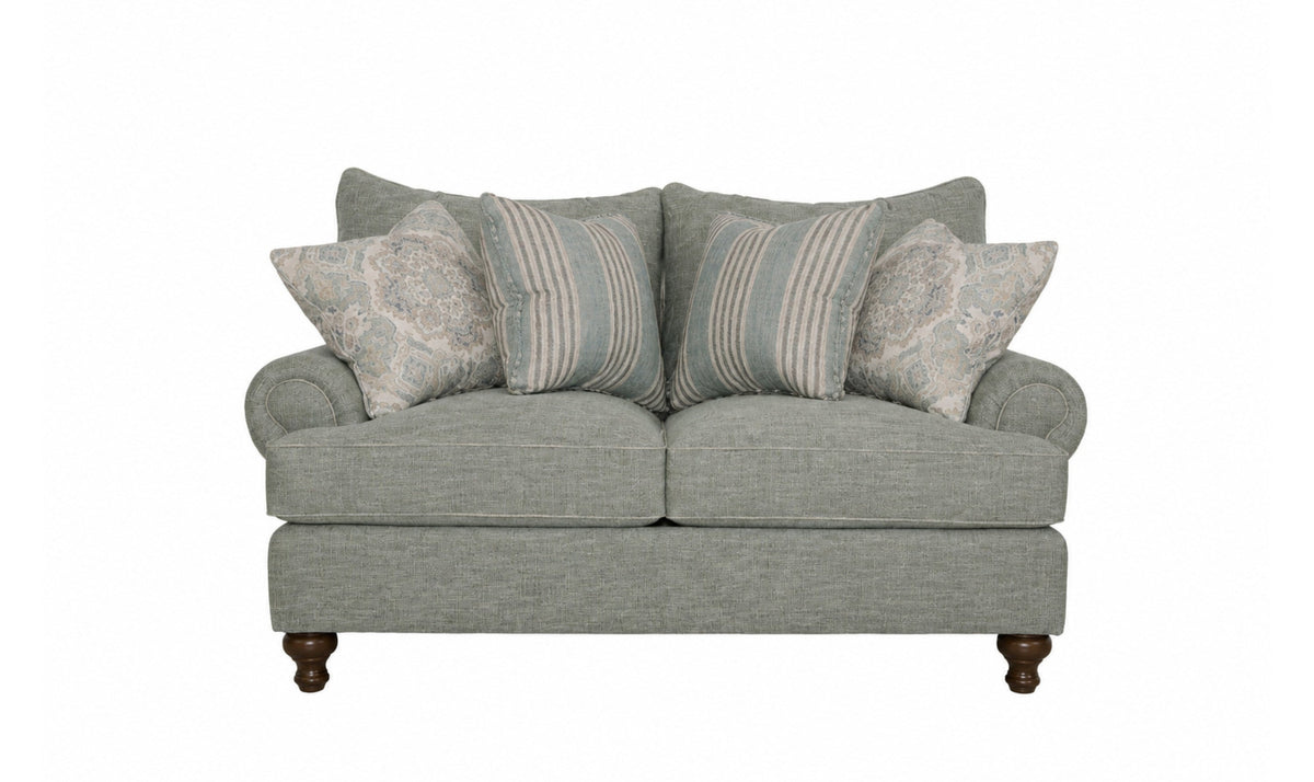 Fairview Sofa in Plush Fabric with Elegant Curved Arms