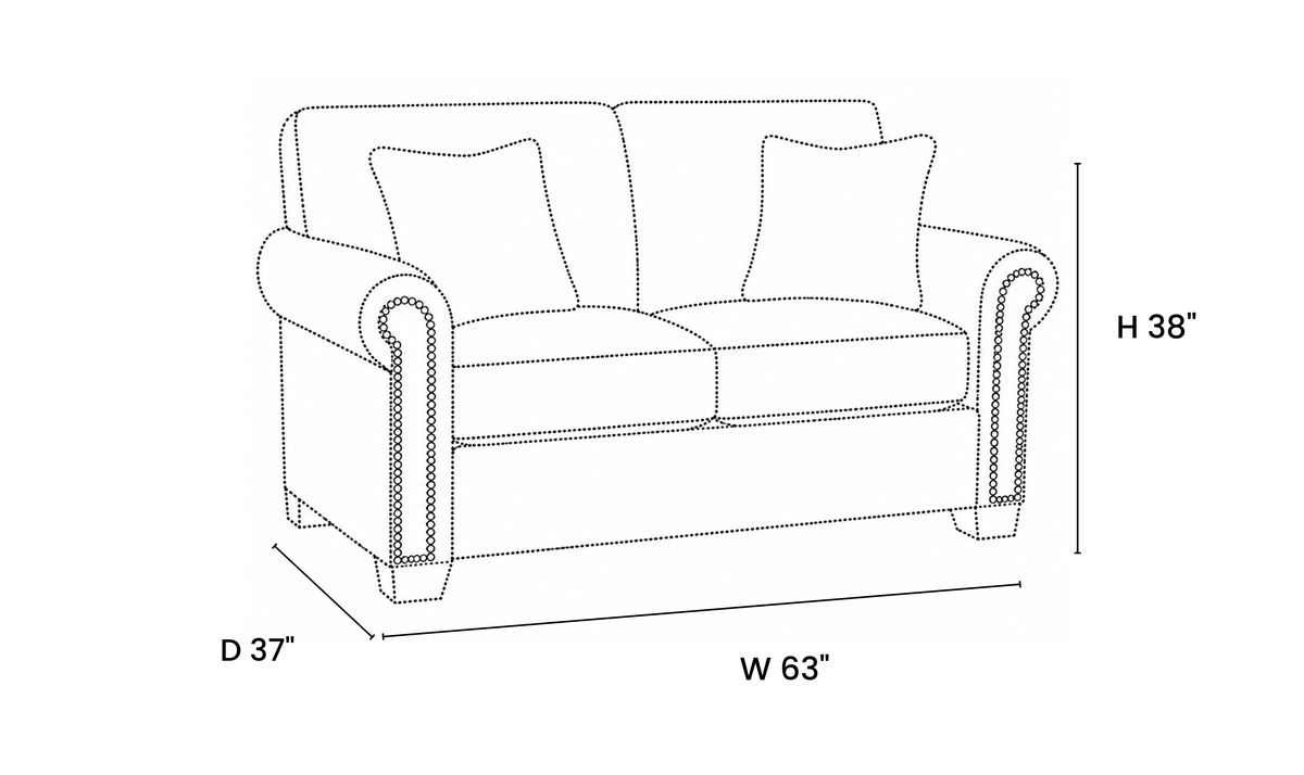 Artisan Sofa in Soft Fabric with Elegant Detailing