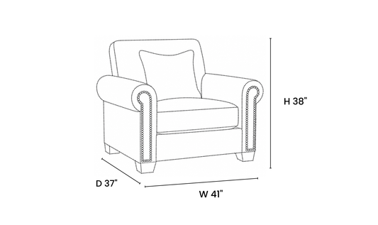 Artisan Sofa in Soft Fabric with Elegant Detailing
