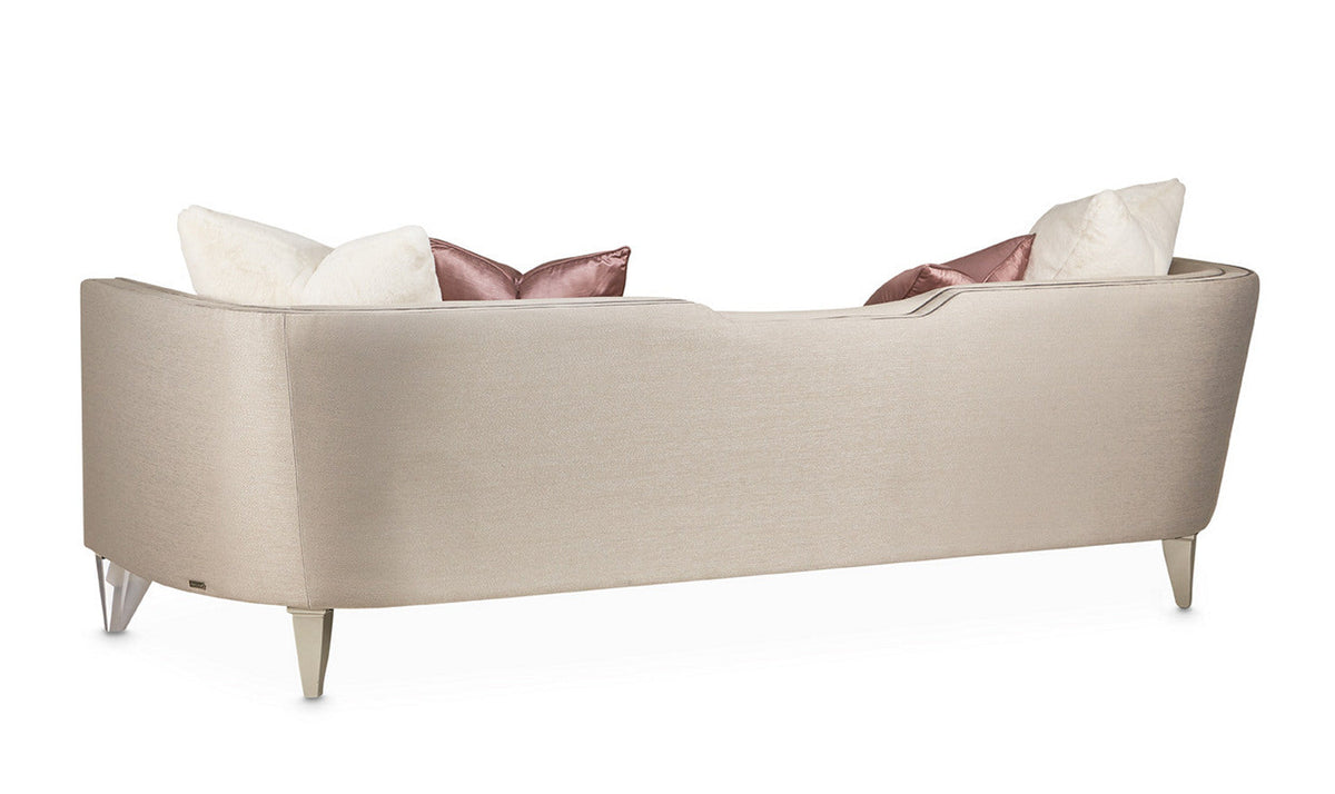 Sofa in Metallic Silver Mist with AICO Linea Design