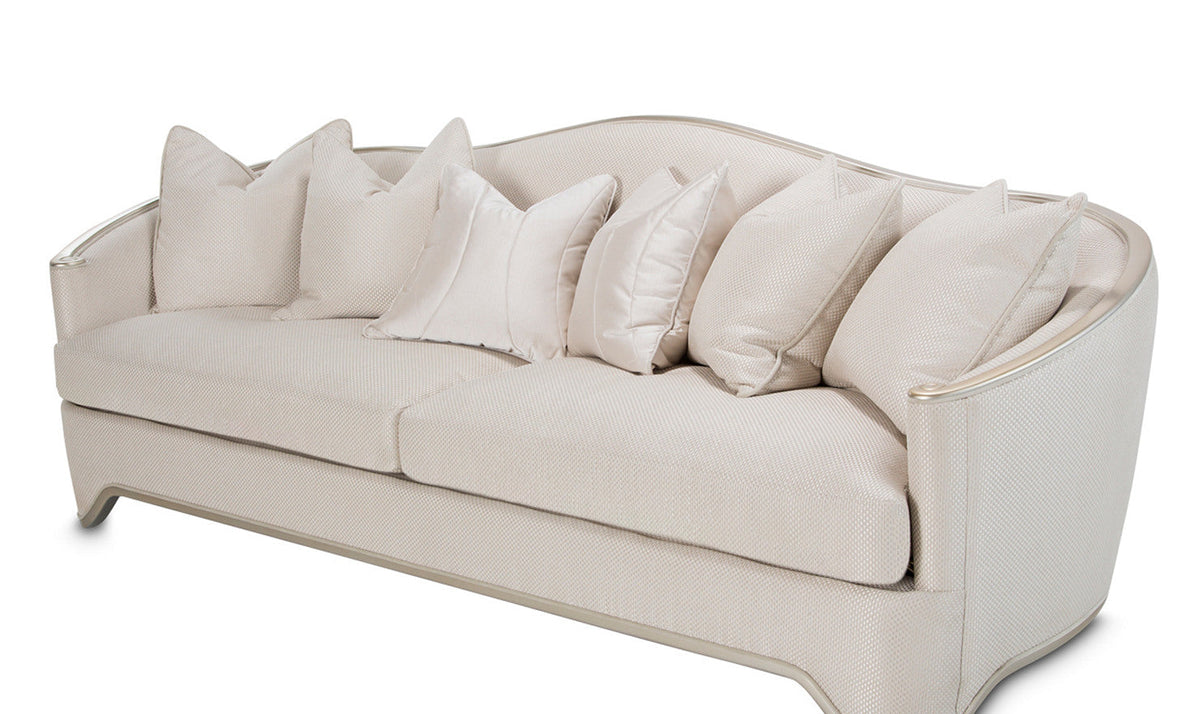 3-Seater Polyester Upholstered Sofa with London Place Design
