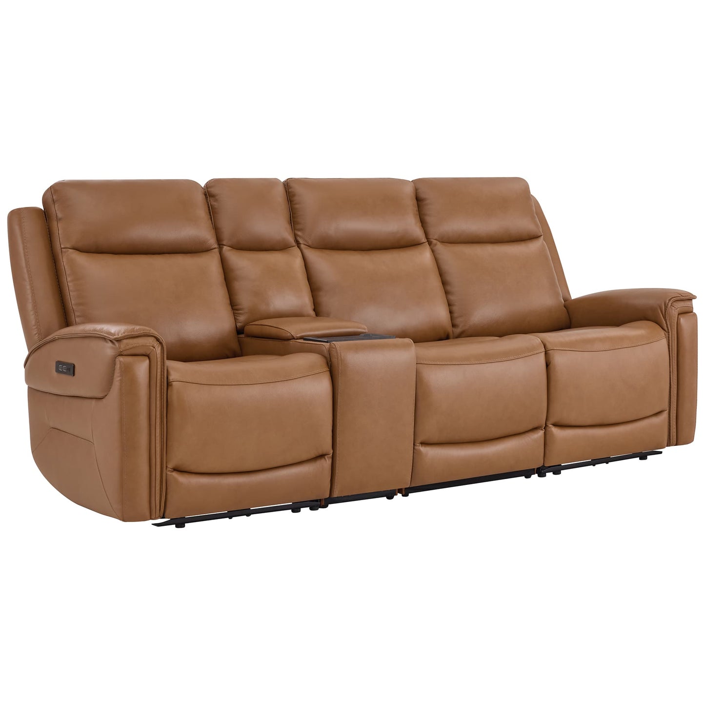 Modern Top-Grain Leather Zero Gravity Reclining Sofa