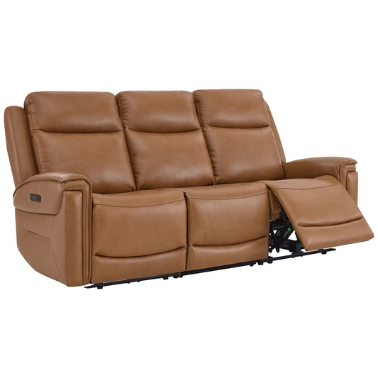 Modern Top-Grain Leather Zero Gravity Reclining Sofa