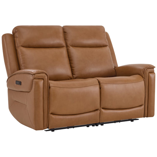 Modern Top-Grain Leather Zero Gravity Reclining Sofa