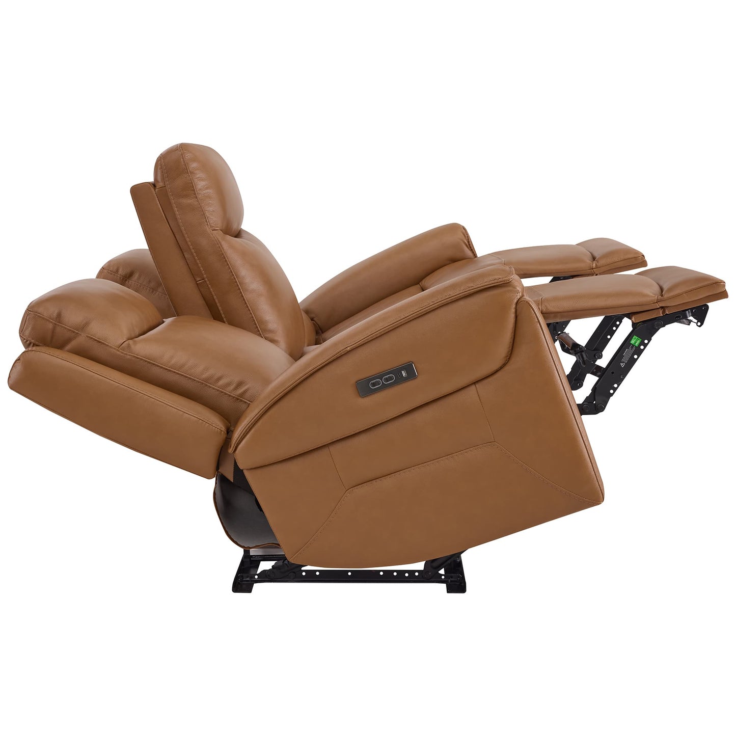 Modern Top-Grain Leather Zero Gravity Reclining Sofa