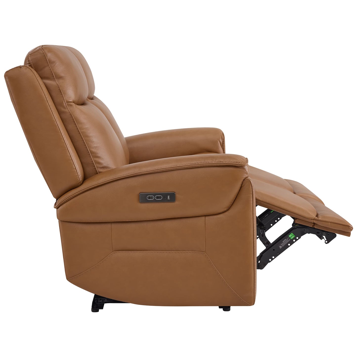 Modern Top-Grain Leather Zero Gravity Reclining Sofa
