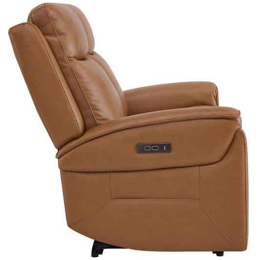 Modern Top-Grain Leather Zero Gravity Reclining Sofa
