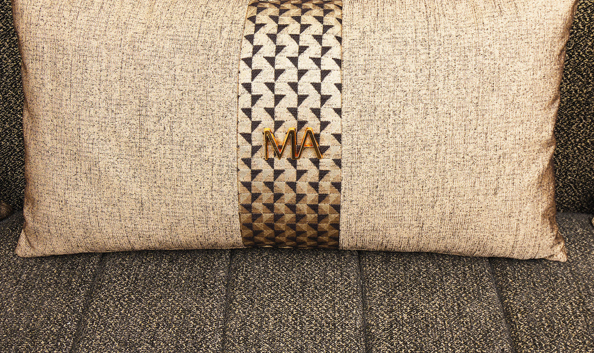 3 Seater Fabric Sofa with Pillow Arms in Lisbon Design
