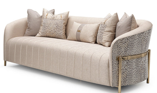 3 Seater Fabric Sofa with Pillow Arms in Lisbon Design