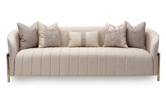 3 Seater Fabric Sofa with Pillow Arms in Lisbon Design