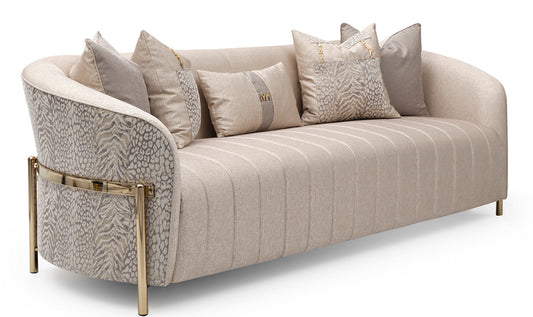 3 Seater Fabric Sofa with Pillow Arms in Lisbon Design