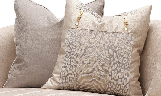 3 Seater Fabric Sofa with Pillow Arms in Lisbon Design
