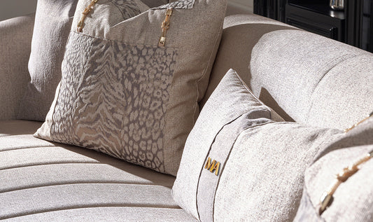 3 Seater Fabric Sofa with Pillow Arms in Lisbon Design