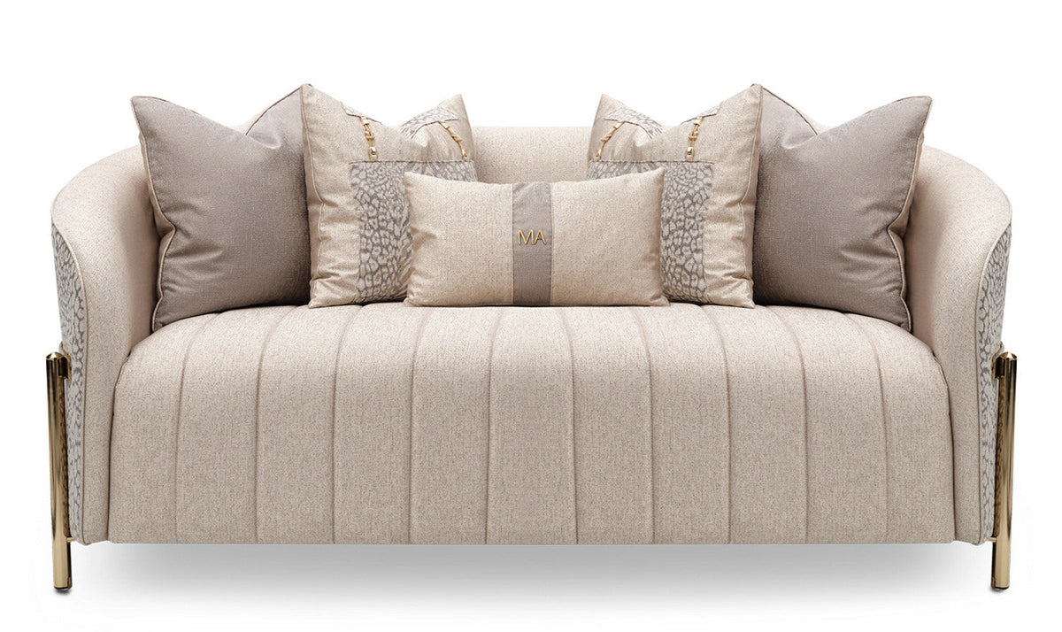 3 Seater Fabric Sofa with Pillow Arms in Lisbon Design
