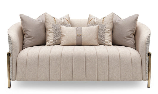 3 Seater Fabric Sofa with Pillow Arms in Lisbon Design