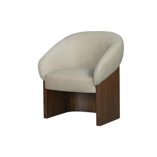 Dining Chair in Mocha with Curved Backrest