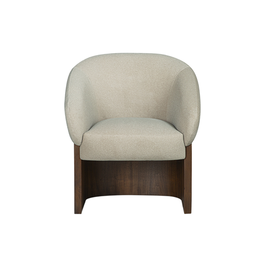 Dining Chair in Mocha with Curved Backrest