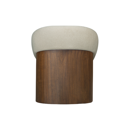 Dining Chair in Mocha with Curved Backrest