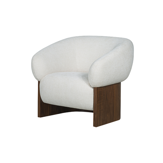 Livia Lounge Chair in Soft Beige Fabric