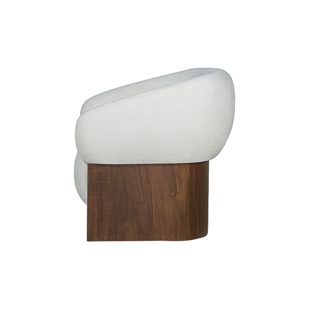Livia Lounge Chair in Soft Beige Fabric