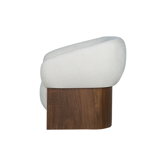 Livia Lounge Chair in Soft Beige Fabric