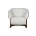 Livia Lounge Chair in Soft Beige Fabric