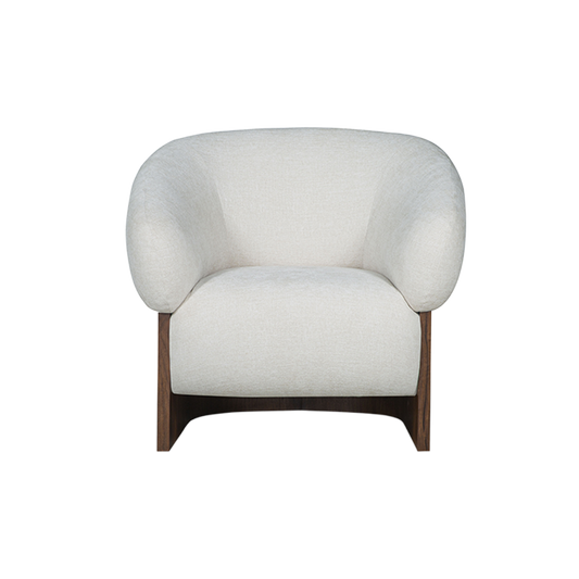 Livia Lounge Chair in Soft Beige Fabric