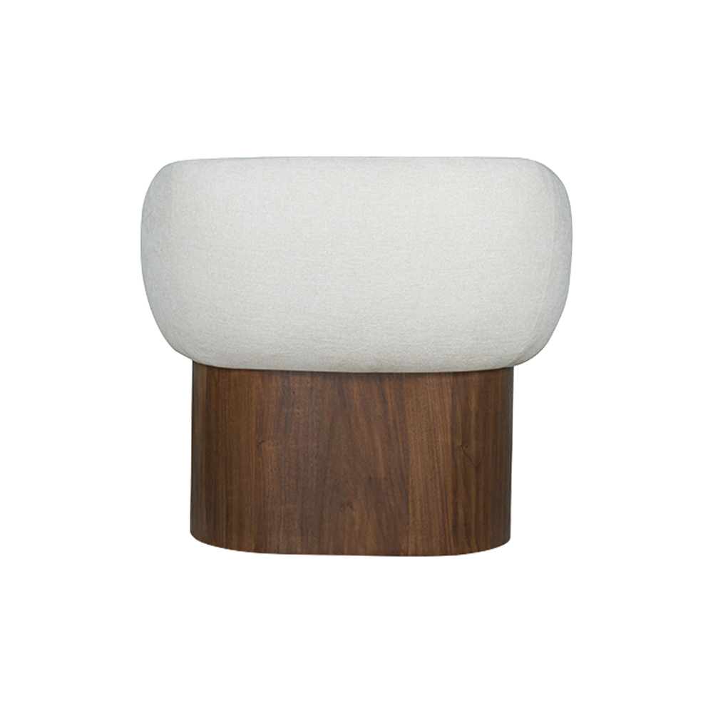 Livia Lounge Chair in Soft Beige Fabric