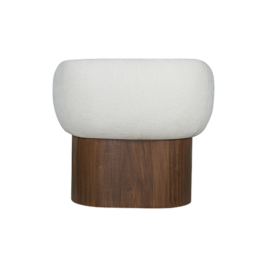 Livia Lounge Chair in Soft Beige Fabric