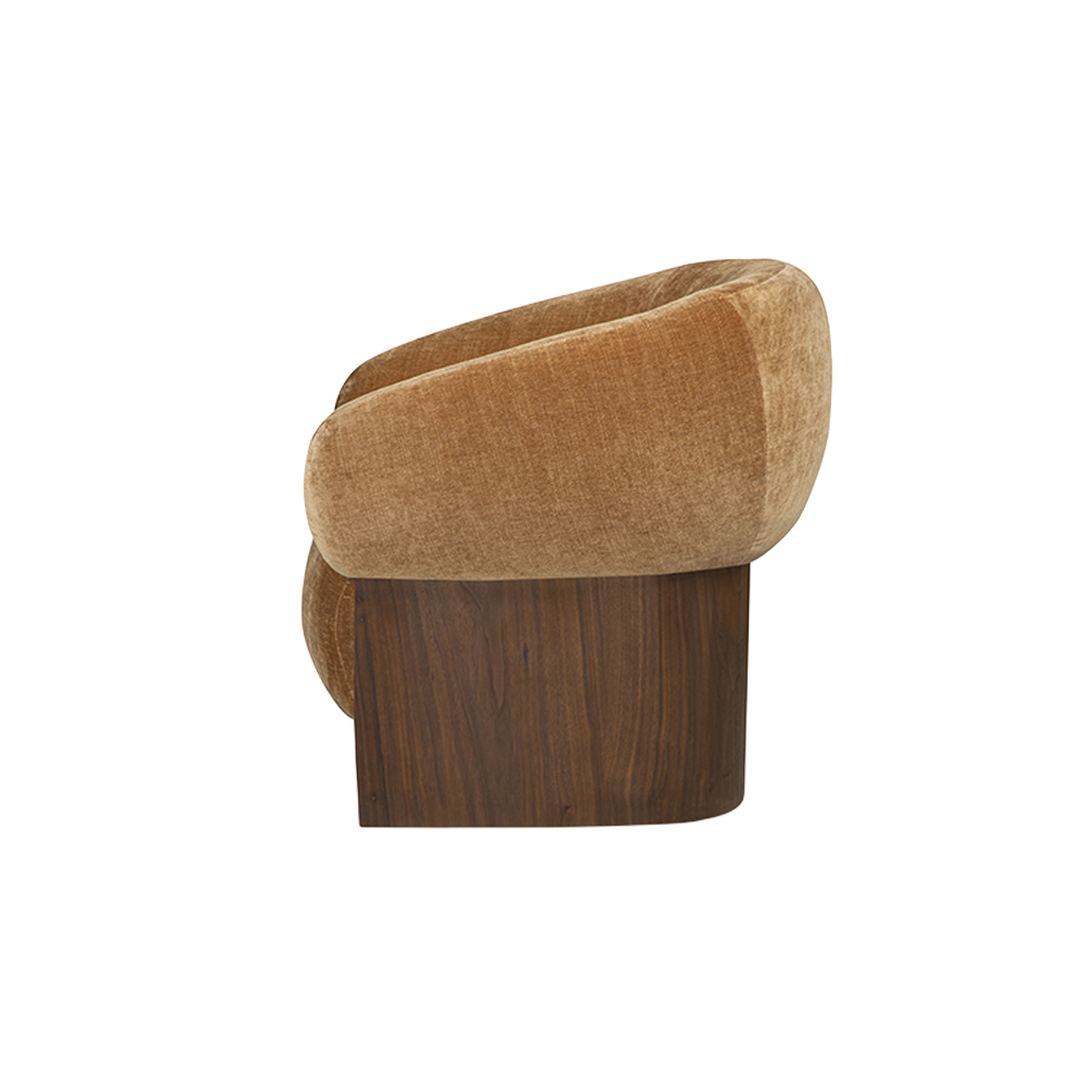 Livia Lounge Chair in Golden Cognac Leather
