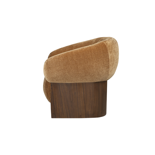 Livia Lounge Chair in Golden Cognac Leather