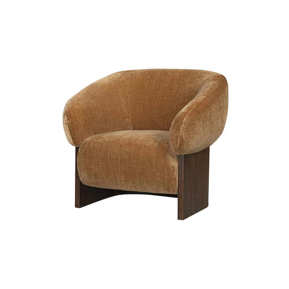 Livia Lounge Chair in Golden Cognac Leather