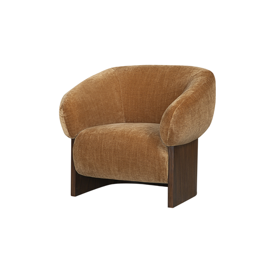 Livia Lounge Chair in Golden Cognac Leather