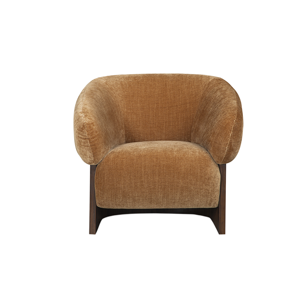 Livia Lounge Chair in Golden Cognac Leather