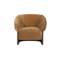 Livia Lounge Chair in Golden Cognac Leather