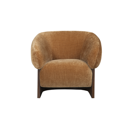 Livia Lounge Chair in Golden Cognac Leather