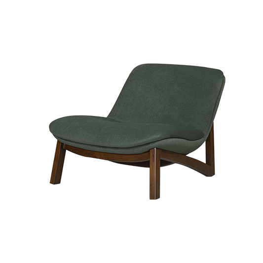 Lola Lounge Chair in Green Velvet
