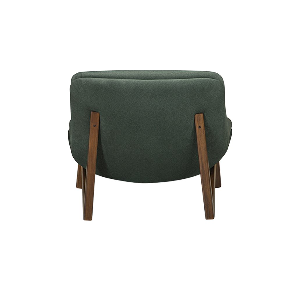 Lola Lounge Chair in Green Velvet