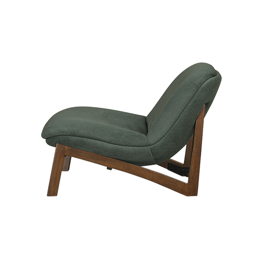 Lola Lounge Chair in Green Velvet