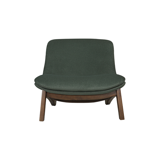 Lola Lounge Chair in Green Velvet
