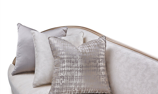 Malibu Crest 3-Seater Velvet Sofa with 6 Accent Pillows