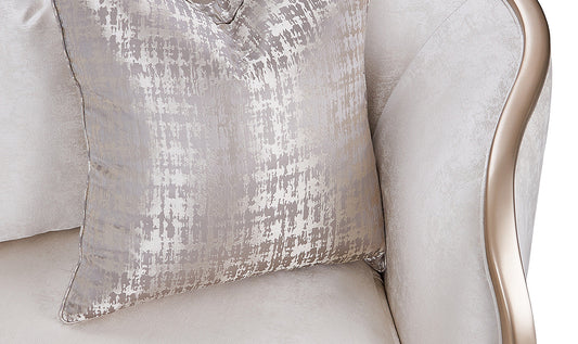 Malibu Crest 3-Seater Velvet Sofa with 6 Accent Pillows