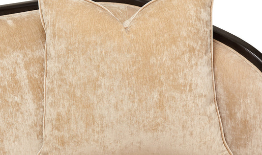 Malibu Crest 3-Seater Velvet Sofa with 6 Accent Pillows