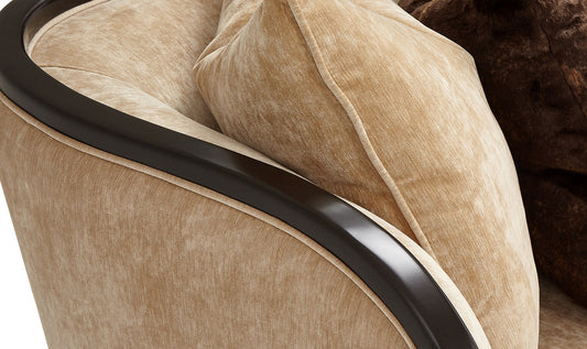 Malibu Crest 3-Seater Velvet Sofa with 6 Accent Pillows