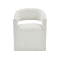 Dining Chair Off White with Sleek Wooden Legs