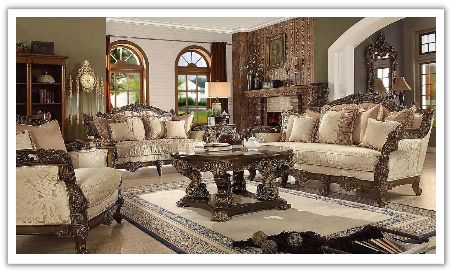 Vista Sofa with Plush Upholstery and Curved Armrests